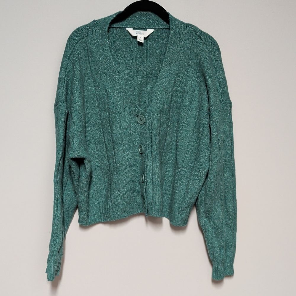 Market & Spruce Teal Cardigan Sweater